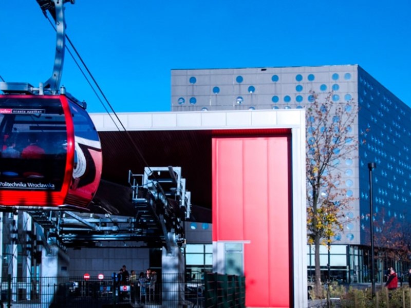 Cable Car - Campus of Wroclaw University of Science and Technology